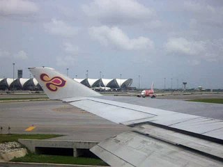 Thai Airways taxing at Suvarnabhumi Airport 17 June 2008