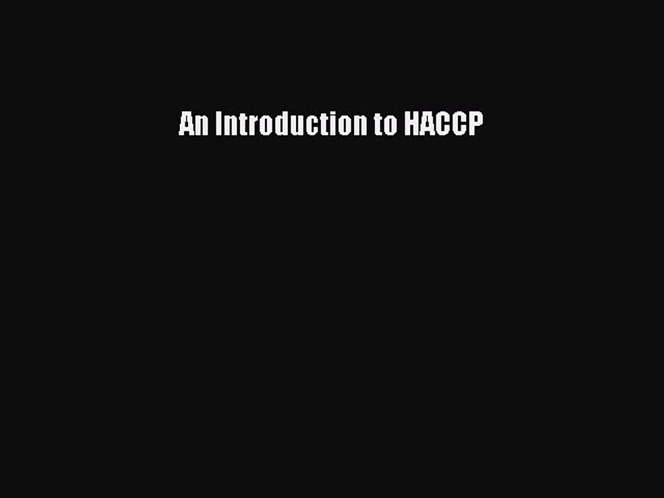 Download An Introduction to HACCP Ebook Free