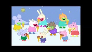 Peppa pig and friends eating icecream