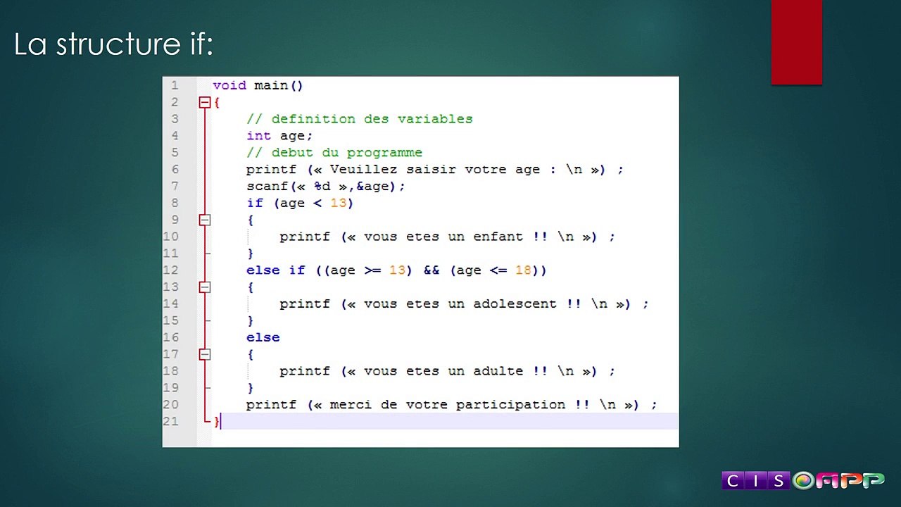 Formation a l'integration video 6 - programmation en C partie 3