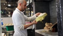 Tandoor Arab Pita bread baking
