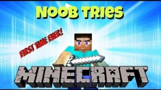 Minecraft - Lets Play: Noob Tries Minecraft! Chased by Skeletons! ZOMBIES!