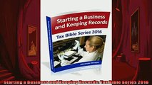FREE DOWNLOAD  Starting a Business and Keeping Records Tax Bible Series 2016  FREE BOOOK ONLINE