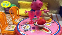 Cooking Peppa pig Toys Playset Pizzeria Pancakes Play Doh Chef Doctors Case Dough picnic