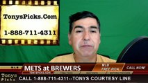 New York Mets vs. Milwaukee Brewers Pick Prediction MLB Baseball Odds Preview 6-12-2016