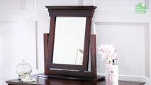 French Hardwood Mahogany Stained Dressing Table Mirror
