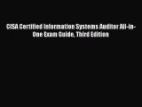 [PDF] CISA Certified Information Systems Auditor All-in-One Exam Guide Third Edition Read Full