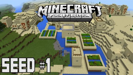 Minecraft Pocket Edition Seeds #1 Templo e Vila no Deserto