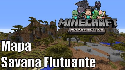 Minecraft Pocket Edition Seed Savana Flutoante E Vila No Deserto