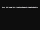 Download Over 100 Local SEO Citation Submission Links List PDF Free
