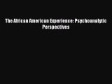 Download The African American Experience: Psychoanalytic Perspectives PDF Online