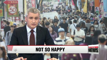 Koreans unhappier than world average despite high GDP, life expectancy