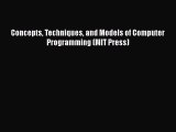 PDF Concepts Techniques and Models of Computer Programming (MIT Press)  Read Online