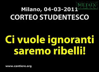 Milano 4 marzo: Riprendiamoci i soldi per la scuola pubblica! Verso il corteo del 25 marzo