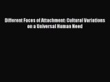 Download Different Faces of Attachment: Cultural Variations on a Universal Human Need PDF Free