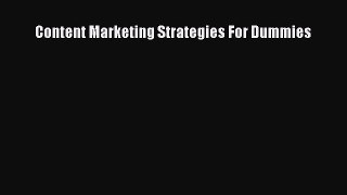 Read Content Marketing Strategies For Dummies Ebook Online