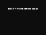 [PDF] India: Decoration Interiors Design [Download] Full Ebook