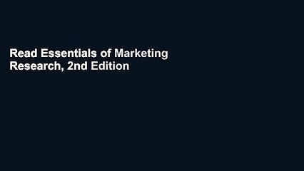 Read Essentials of Marketing Research, 2nd Edition  Ebook Free