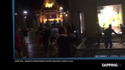 Download Video: Euro 2016 : Nouvelles scènes de violences entre hooligans russes et anglais à Lille (Vidéo)