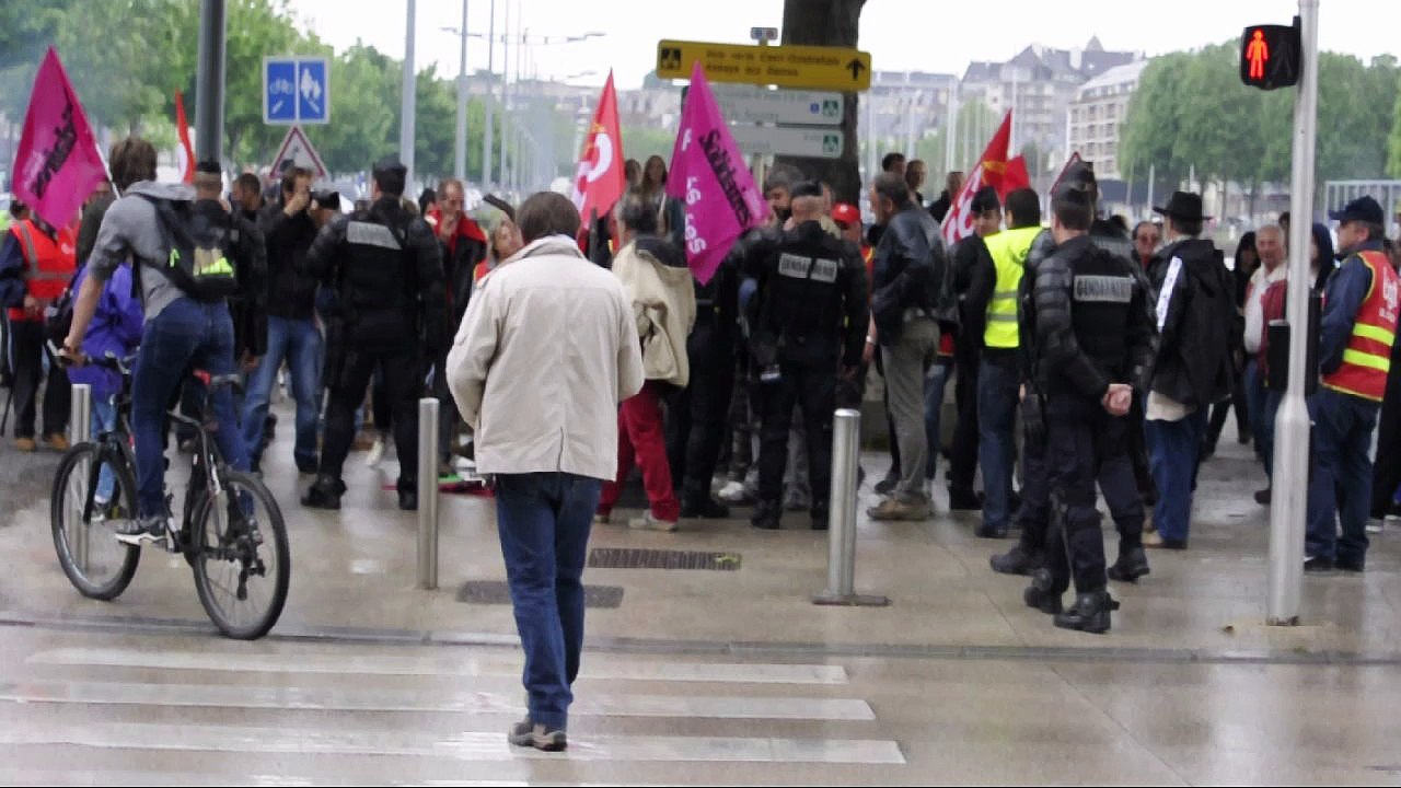Visite de Manuel Valls à Caen le 13 juin 2016