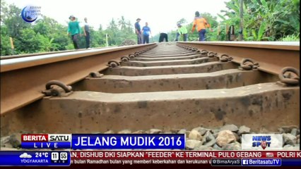 KAI Perbaiki Rel Jalur Ganda Lintas Utara dan Selatan