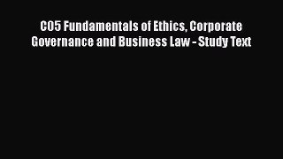 Read Book C05 Fundamentals of Ethics Corporate Governance and Business Law - Study Text E-Book