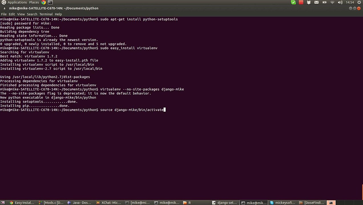 Python Django tutorial 1 installing easy_install, virtualenv & django(720p_H.264-AAC)
