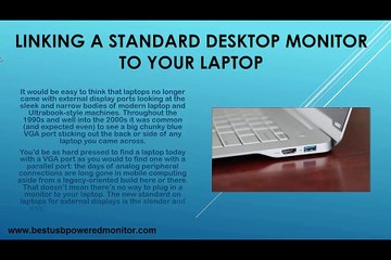 How to connect External monitor to Laptop