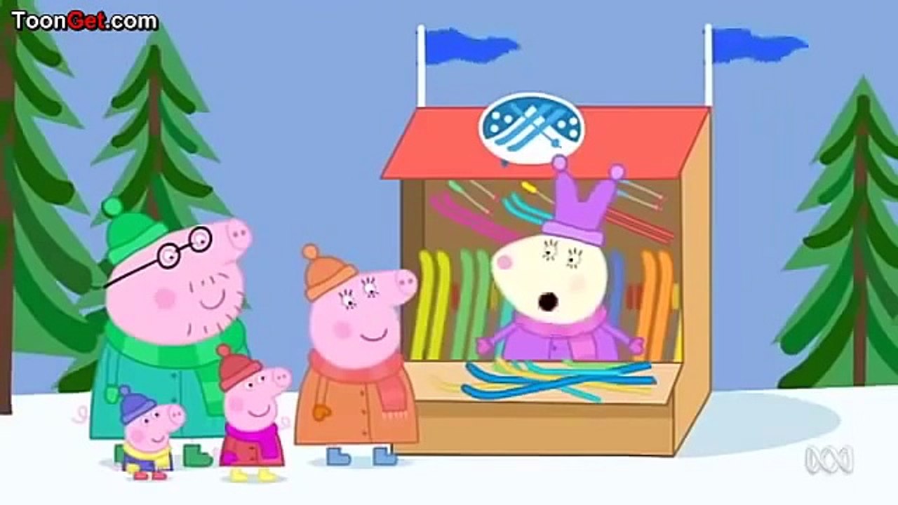 Peppa pig skiing