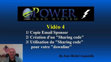 Power Lead System_Vidéo 4 : Copie email et création d'un "Sharing code"