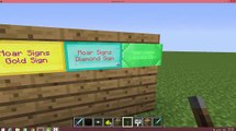 Minecraft Mod Showcase - Moar Signs Mod! (Emerald Signs, Diamond Signs & More!)
