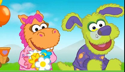 Horse and Bobby on a balloon collects flowers Лошадка и боби на воздушном шарике Games