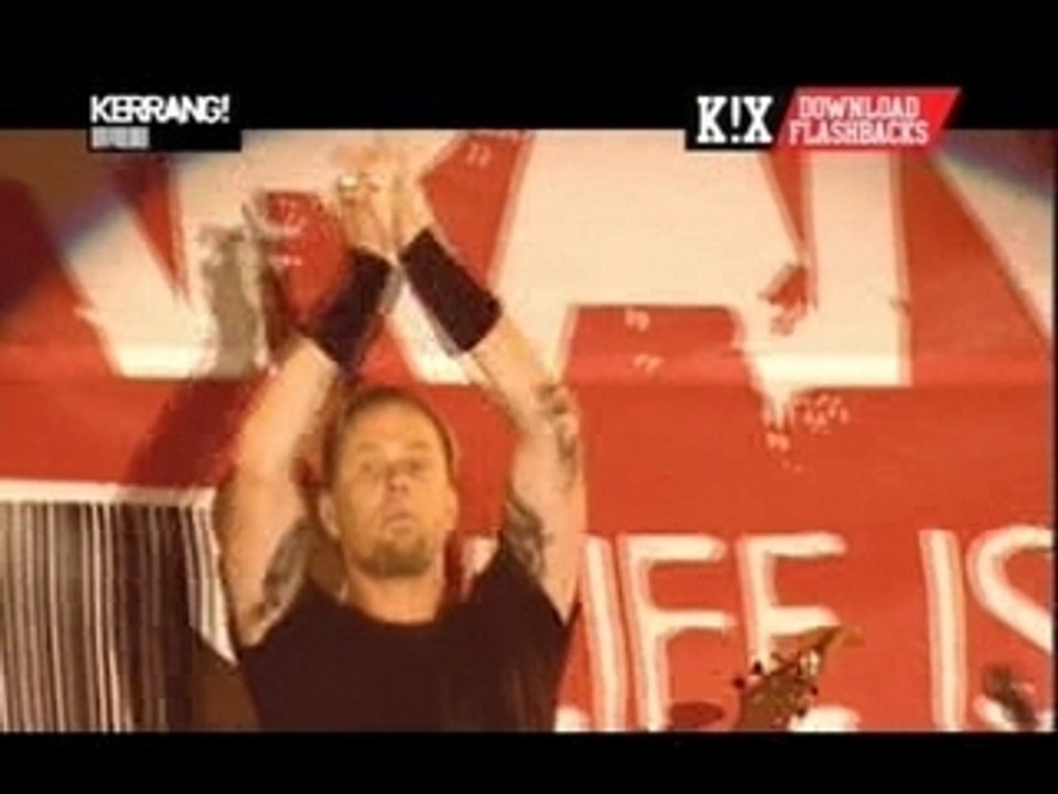 Metallica avec Joey Jordison(Slipknot) au Download de 2004