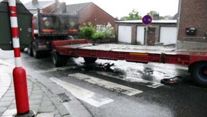 Romsée : un cycliste écrasé par un camion près de la rue de Bouny.