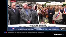 Magnanville – Policier assassinés : François Hollande et Manuel Valls observent une minute de silence émouvante (Vidéo)