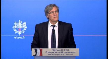 Compte rendu du Conseil des ministres du 15 juin 2016