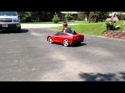 Little Kid Does Donuts in His Little Red Corvette