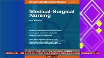 read now  MedicalSurgical Nursing Review and Resource Manual 4th Edition