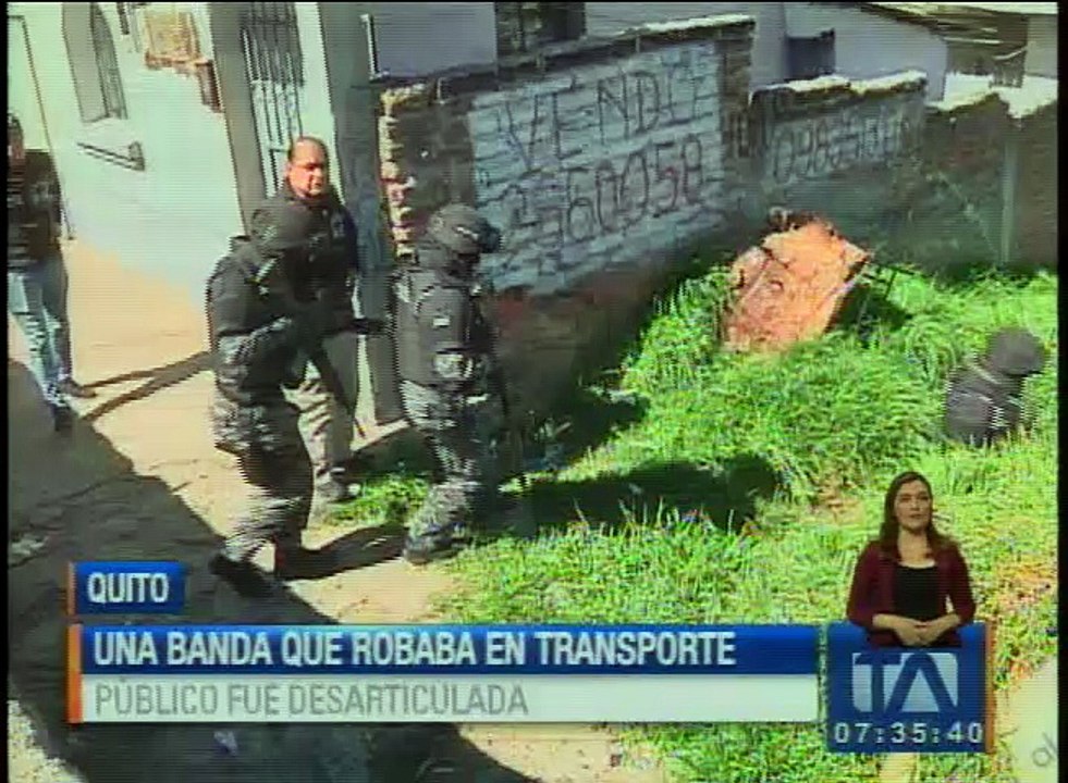 Banda que robaba en el transporte público fue desarticulada