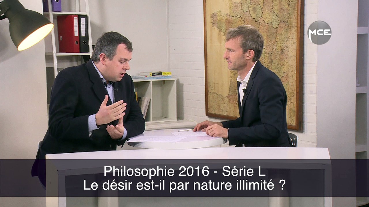 Bac 2016 : Les corrigés philo Bac L "le désir est-il par nature illimité ?"