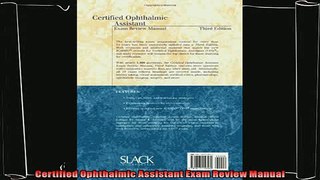 read now  Certified Ophthalmic Assistant Exam Review Manual