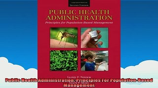 FREE PDF  Public Health Administration Principles For PopulationBased Management  DOWNLOAD ONLINE