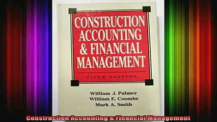 DOWNLOAD FREE Ebooks  Construction Accounting  Financial Management Full Ebook Online Free