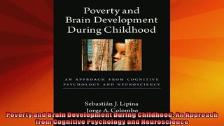 READ book  Poverty and Brain Development During Childhood An Approach from Cognitive Psychology and  FREE BOOOK ONLINE