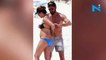 Jennifer Aniston displays her fuller figure in Bahamas beach