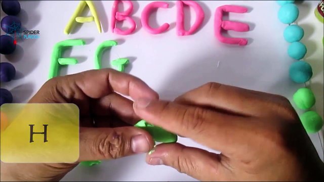 Spiderman Play Doh- Learn ABC Play Doh - The Molding Clay Alphabet ABC Unique Creations For Kids