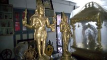 South indian bronze statues- Shivan Parvathi 32'' & 28 '' Inches - Swamimalai Panchaloha icons