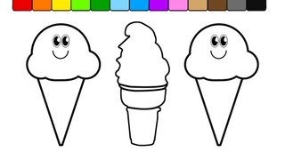 Learn Colors for Kids and Color this Ice Cream Coloring Page 57