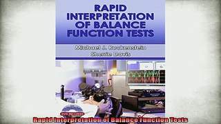 FREE PDF  Rapid Interpretation of Balance Function Tests READ ONLINE