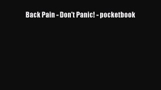 Read Back Pain - Don't Panic! - pocketbook Ebook Free